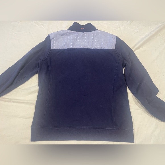 Vineyard Vines Womens 1/4 Zip Classic Patchwork Shoulder Shep Sweatshirt Small - Picture 10 of 11
